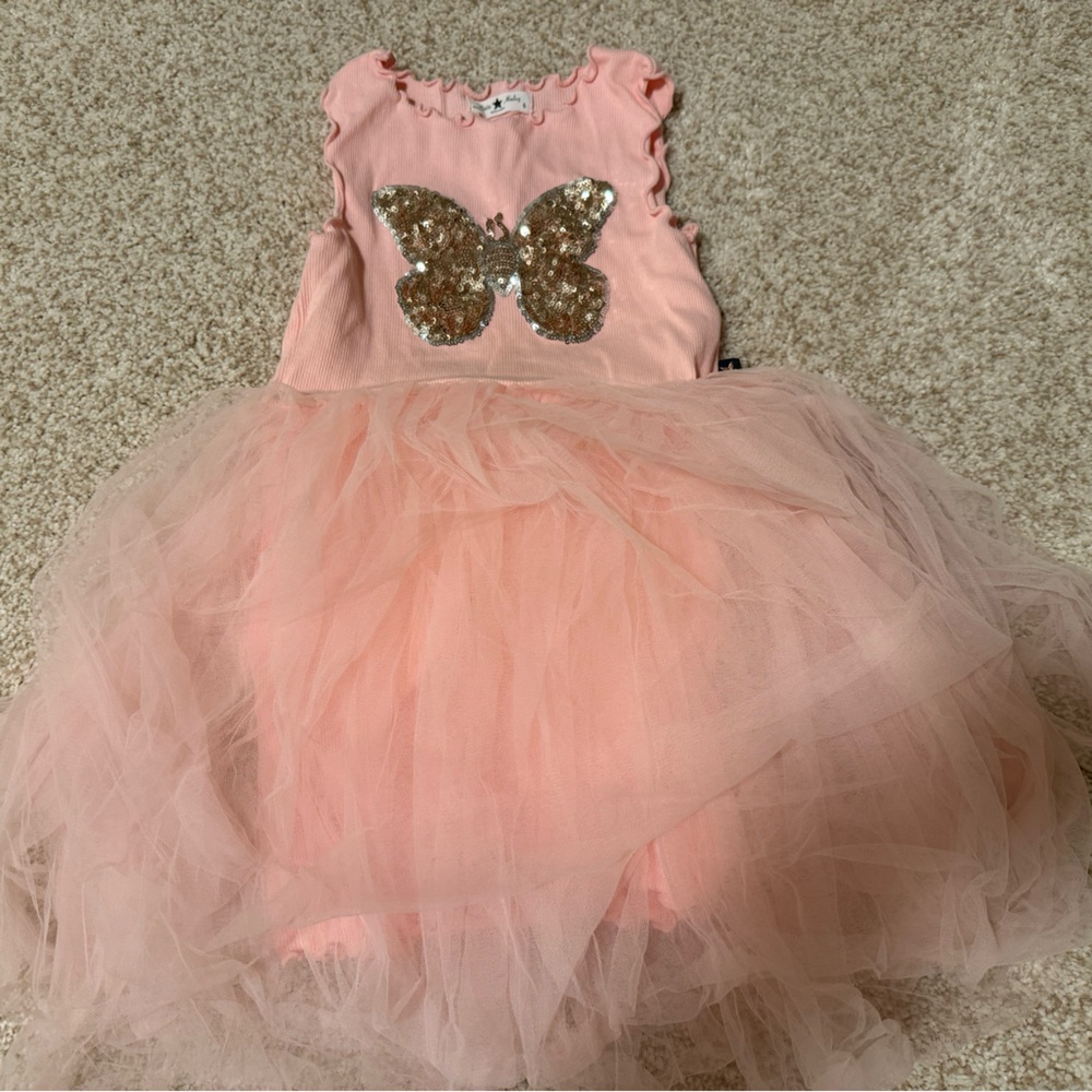 Petite Hailey Ribbed Top sleeveless Tutu Dress